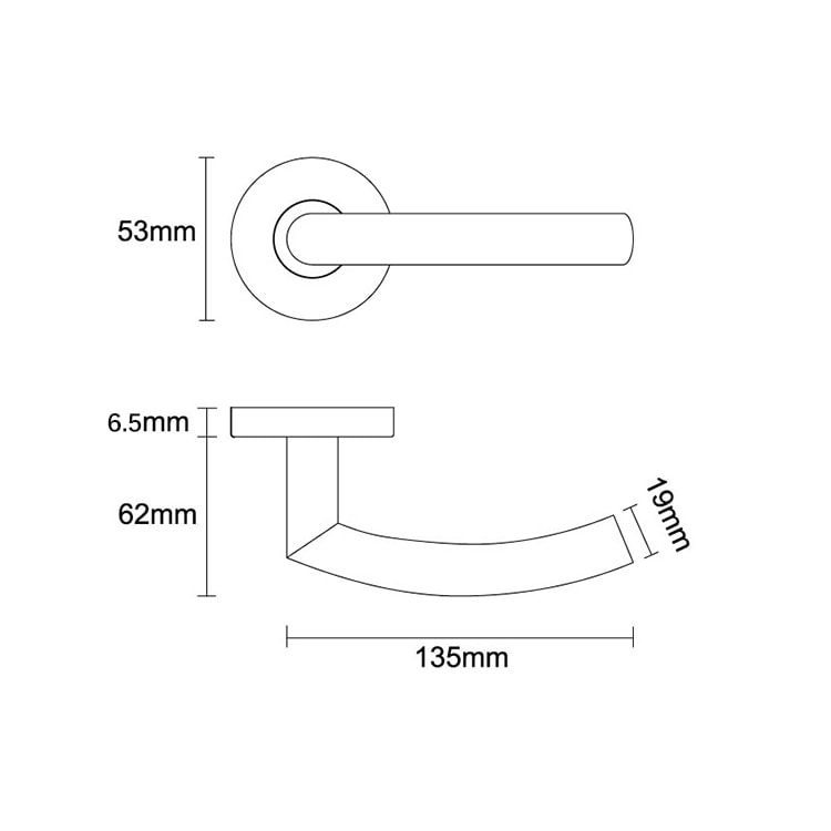 Stainless steel door handle for commercial use En1906 Grade 3 - Door Handle - 1