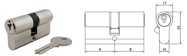 ECS3030 Double profile euro cylinder keyed alike - Euro Cylinder - 1