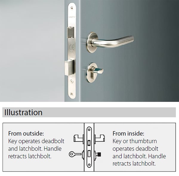 ML108201 entry door mortise lock 85mm Center, 40/45/50/60mm backset - Door Lock - 2