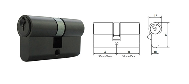 Double sided high security euro cylinder,custom spec - Euro Cylinder - 1